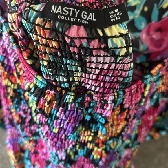 Moody Floral Smocked Maxi Dress - Picture 4 of 4